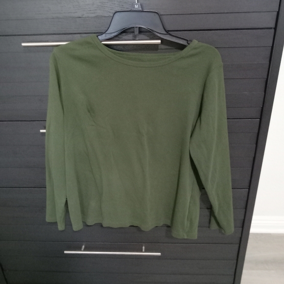 Olive Green Women's Top - Picture 2 of 2